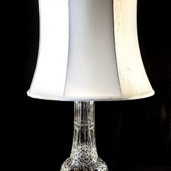 Waterford Antique 1950's ARTIST ORIGINAL Fine Cut Crystal Table Lamp  36 Inches!