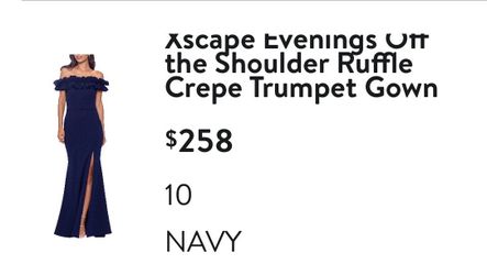 Xscape Evenings Off-Shoulder Ruffle Trumpet Gown