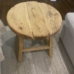 Vintage Elmwood Side Table 