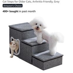 Brand New 3-Step Pet Stairs with Storage & Cozy Pet Condo – $15  📍 Pickup: S. Durango & 215 near IKEA  💵 ONLY $15 — BRAND NEW  Cute and practical 3-