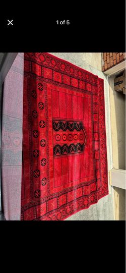 9'x12' Traditional Area Rug - Red, Black & Cream - Like New, Paid $400