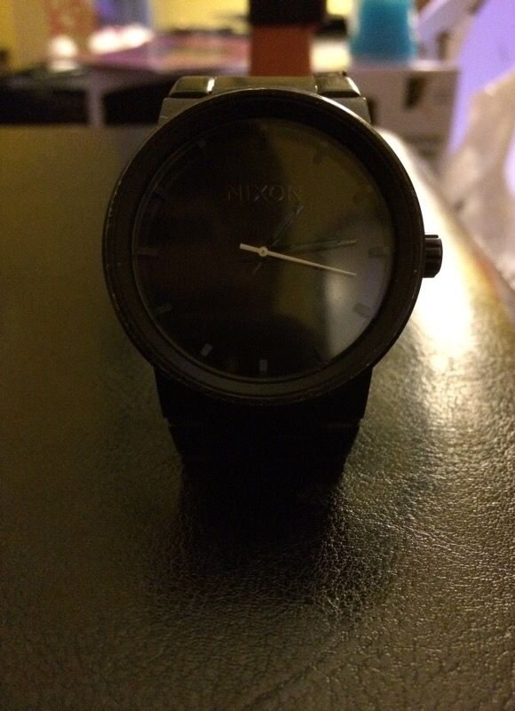 All black Men's Nixon watch--Shoot to Thrill--The Cannon'