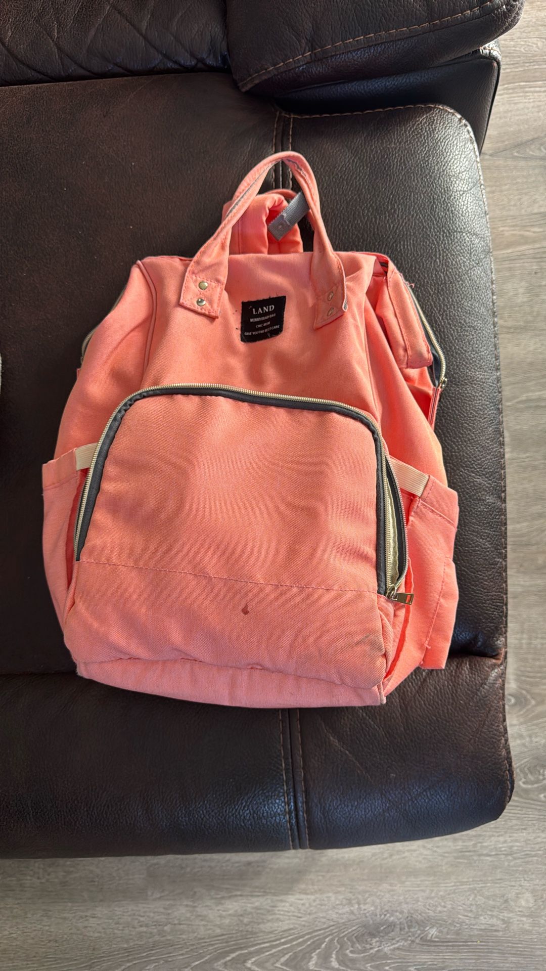 LAND Diaper Backpack – Pink Baby Bag 🎒