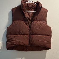 Women's Cropped Puffer Vest Lightweight Sleeveless Warm Vests For
