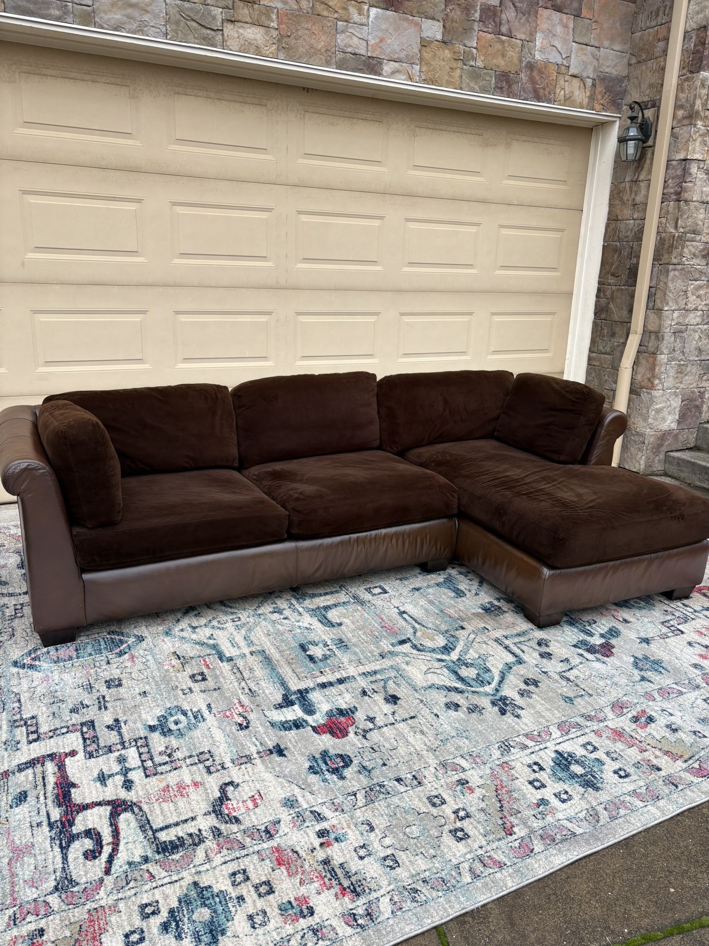 Bernhardt Brown Sectional Sofa