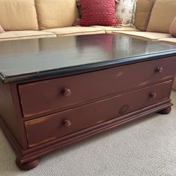 Two Drawer Coffee Table. 