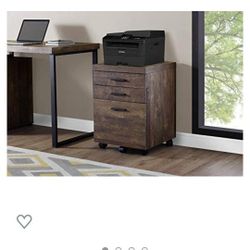 Monarch Specialties  3 Drawer File  Cabinet- Brown 