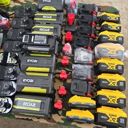 Dewalt,Milwaukee,Ryobi,Ridgid  BATTERY 