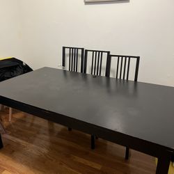 Black Expandable Dining Table