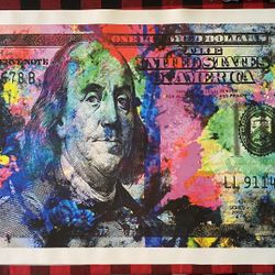 $100 Bill Canvas Art Wall Poster