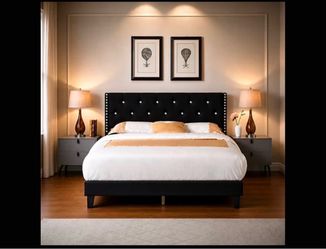 Queen size bed with Mattress $299