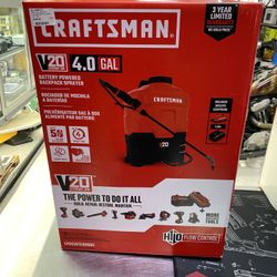New Open Box Craftsman V20 Battery Powered Backpack Sprayer 