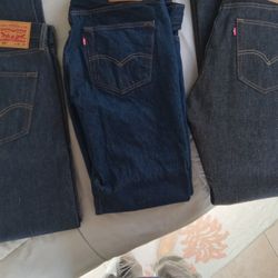 Brand New 501 Waterless Levi's Three Pairs Three Colors