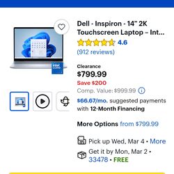 Dell inspiron 14 2 in 1 laptop