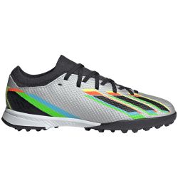 Brand New With Tag X SPEEDPORTAL.3 TF J 'SILVER METALLIC BLACK' Kids Size 12