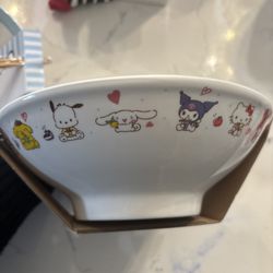 Hello Kitty And Friends Ceramic bowl With Chopsticks Set Of 2