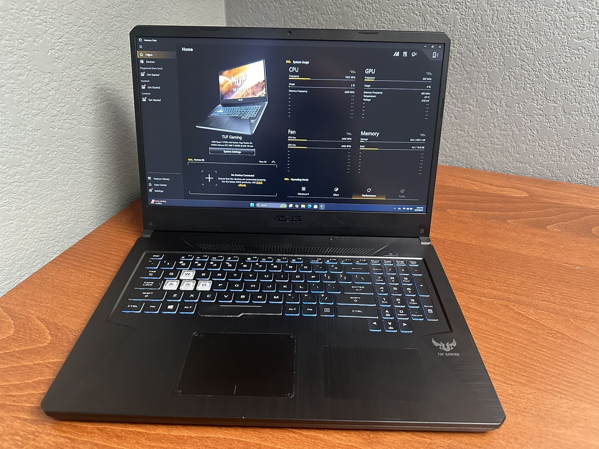 Asus TUF A17 Gaming laptop Ryzen 7 GTX 1660ti