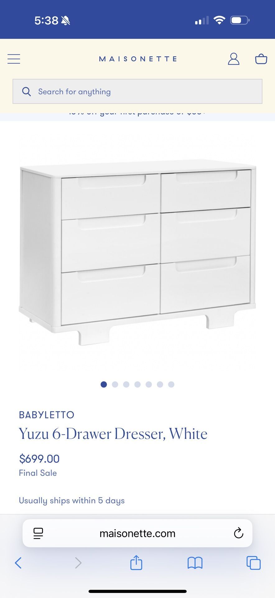 Babyletto Yuzu Dresser