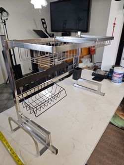 Dish rack over sink