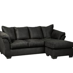 Darcy Black Sofa Chaise

