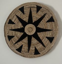 Woven Yarn Sun Basket Wall Decor