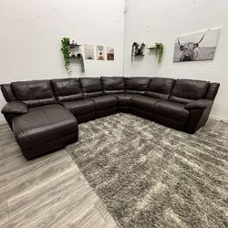 Leather Sectional Couch - Free Delivery 
