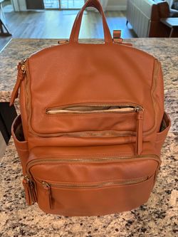Leather diaper bag