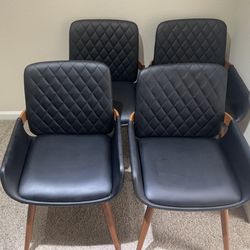 Dining Chairs Set of 4, Black