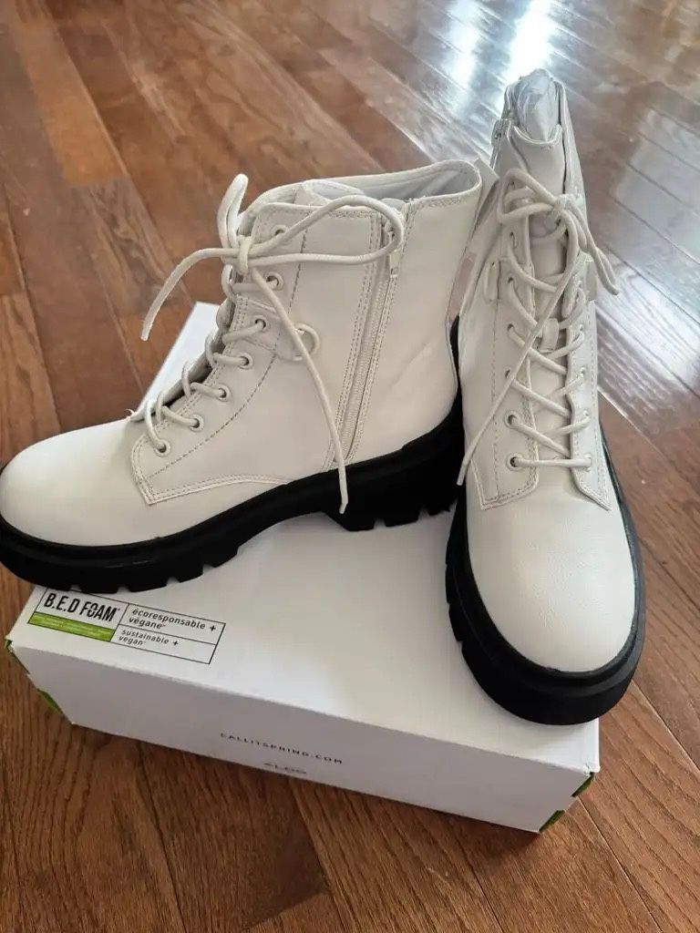 Aldo Call it Spring White Combat Boots