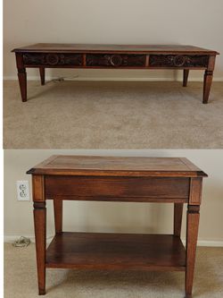 Moving sale! Vintage carved Solid Wood tables