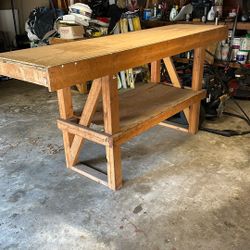 Tall Work Bench All Wood