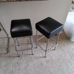 2 Black IKEA Stools