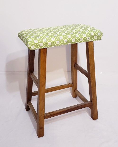 Solid Wood Backless Stool 
Padding & Cover Added
(Can be Removed)
Counter Bar Kitchen Seat Chair