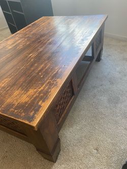 Carved Wood Coffee Table from th Bachelor Mansion Set