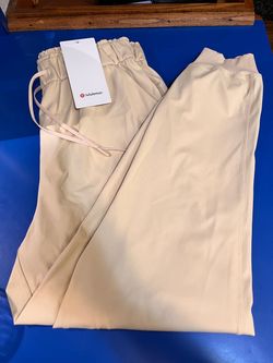 Lululemon Cream Drawstring Jogger Pants