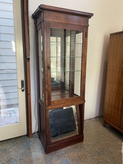 Antique shoe display case