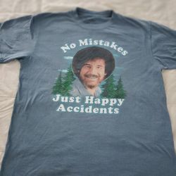 Bob Ross Tee-shirt And Acrylics Book 