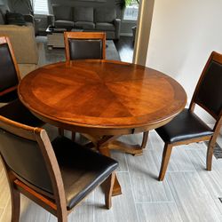 Real Wood  Dinner Table And Chairs  - Cover Included