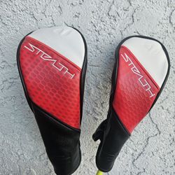 LOT 2 MINT CONDITION TAYLORMADE STEALTH 2 FAIRWAY WOOD & HYBRID GOLF HEADCOVERS