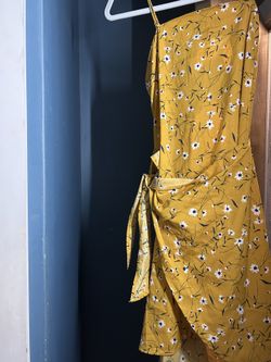 Yellow Wrap Dress