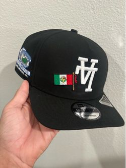 MLB new era Los Angeles dodgers black upside logo dodgers stadium patch 9fifty a frame SnapBack hat