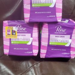 Poise Liners 3 Boxs