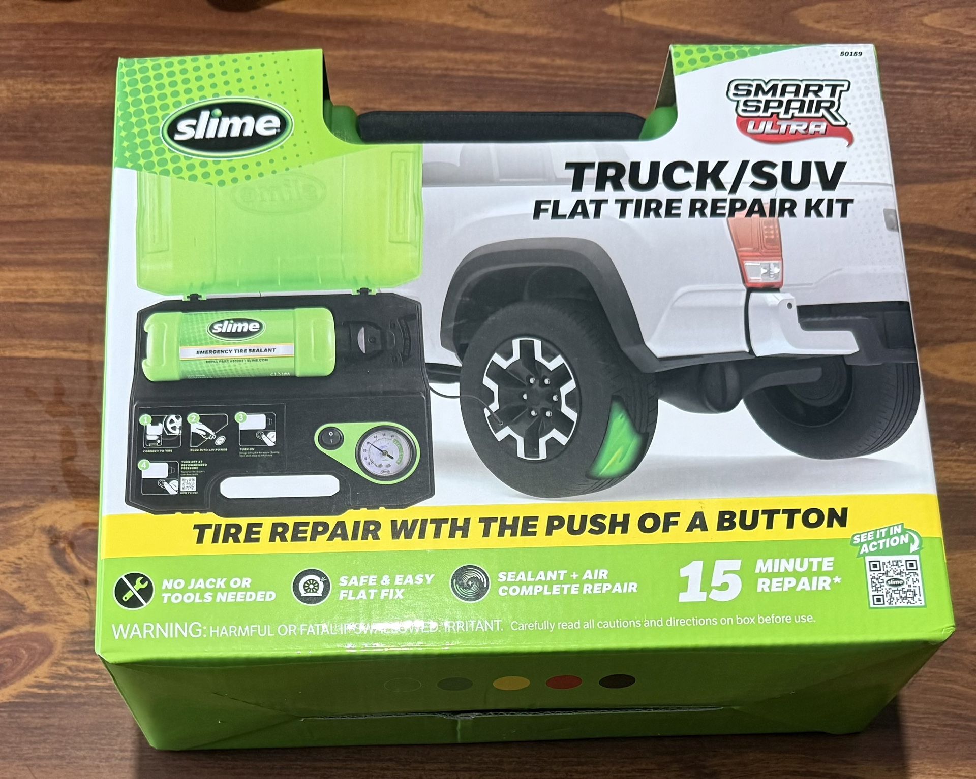 Slime flat tire repair kit