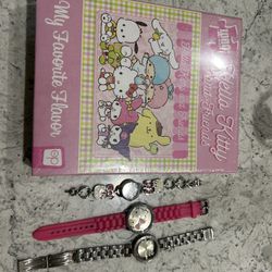 Three Hello Kitty Watches Plus Puzzle