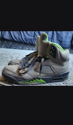 Jordan 5s Green Bean Sneakers