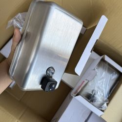 Stainless Steel Manual Soap Dispenser.