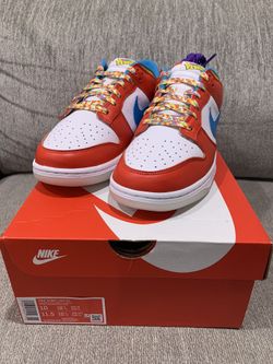 Nike Dunk Low LeBron x Fruity Pebbles DH8009-600 Mens Sizes 10