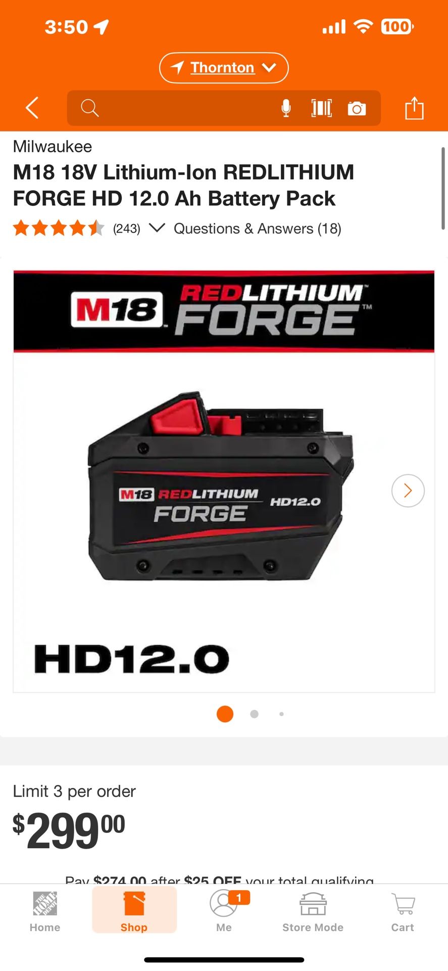 12ah Forge Milwaukee battery