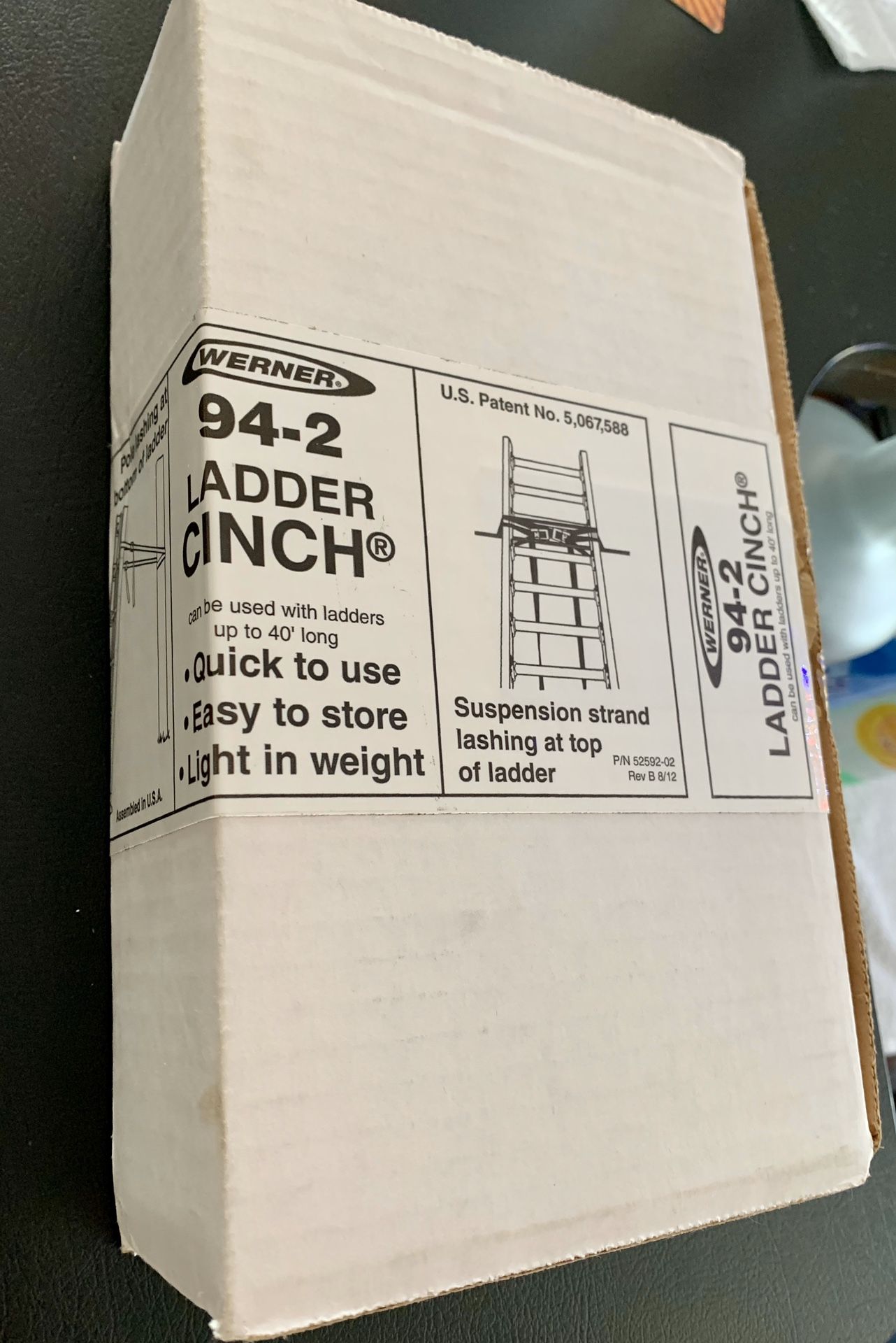 New Werner 94-2 Ladder Cinch Adjustable Nylon Safety Strap for Ladders