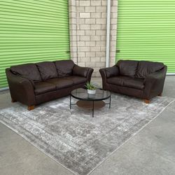 *Free Delivery* Ashley Furniture Leather Couch Sofa Loveseat Set